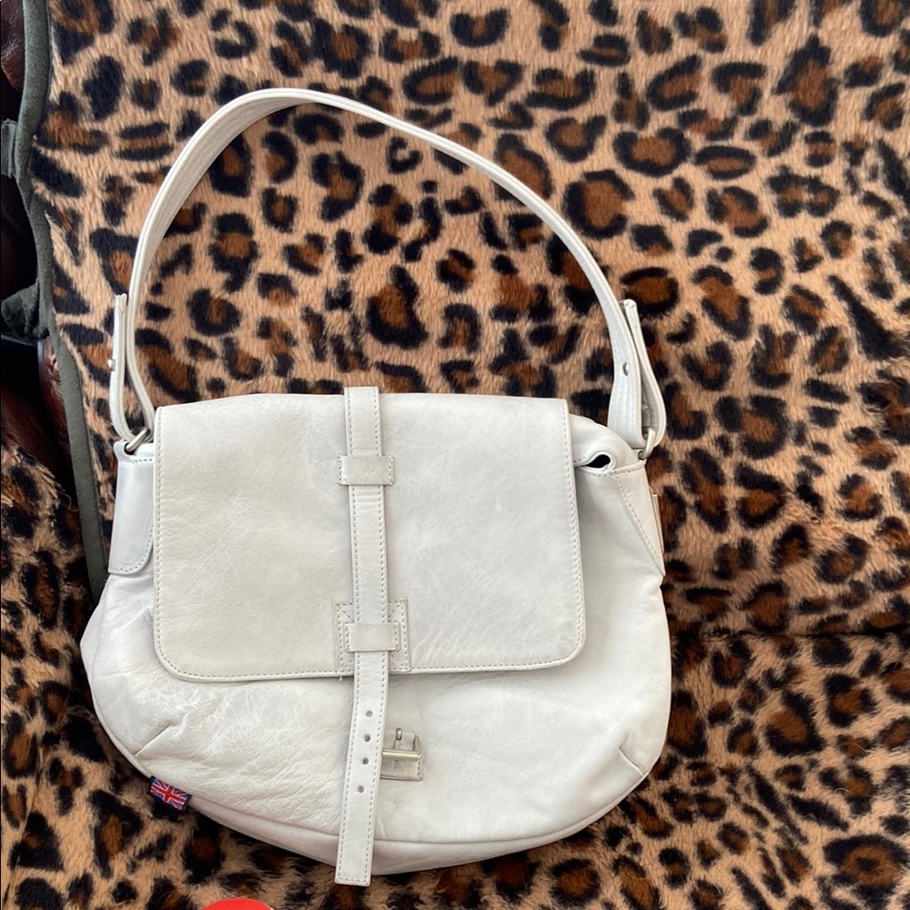 Belstaff White Leather Shoulder Bag